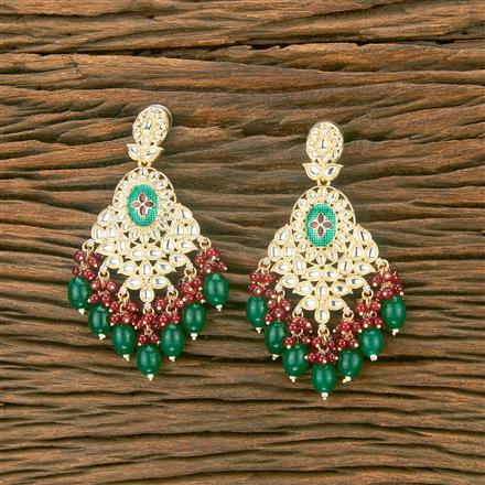 Indo Western Beads Earring With Gold Plating