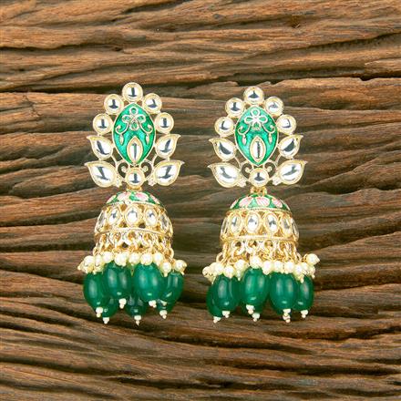 Indo Western Meenakari Earring With Gold Plating