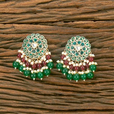 Indo Western Meenakari Earring With Gold Plating