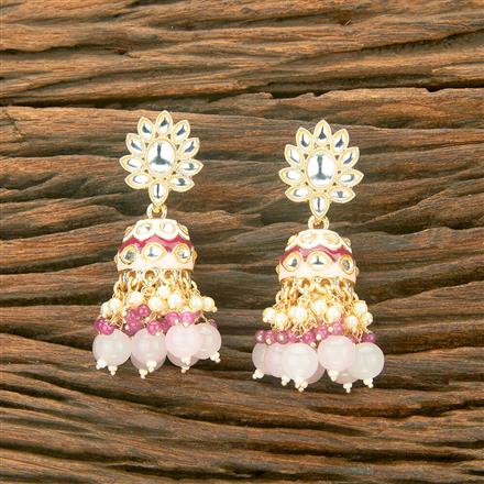 Indo Western Beads Earring With Gold Plating
