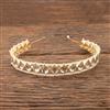 Indo Western Pearl Hair Band With Gold Plating