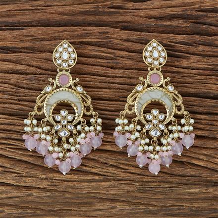 Indo Western Peacock Earring With Mehndi Plating