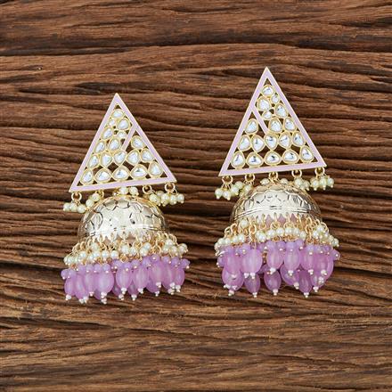 Indo Western Meenakari Earring With Gold Plating
