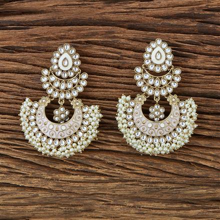 Indo Western Chand Earring With Mehndi Plating