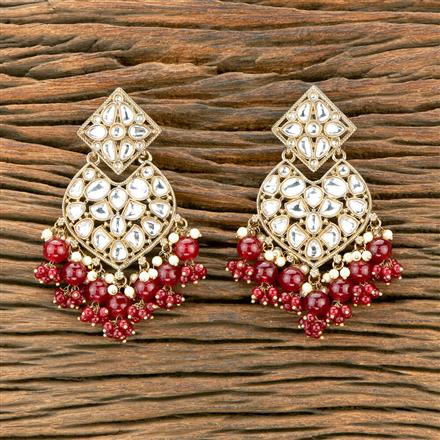 Indo Western Beads Earring With Mehndi Plating