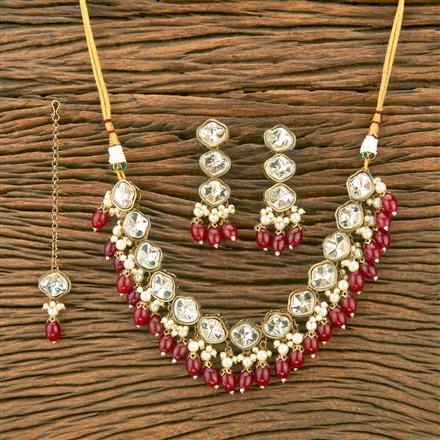 Indo Western Classic Necklace With Mehndi Plating