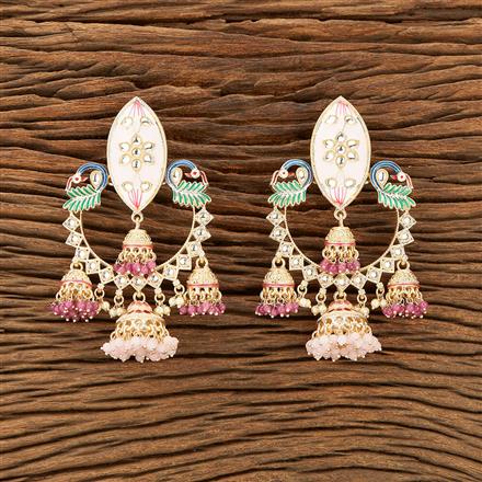 Indo Western Meenakari Earring With Gold Plating