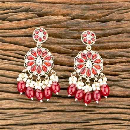 Indo Western Beads Earring With Gold Plating