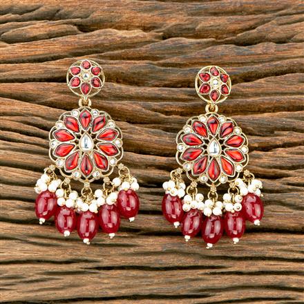 Indo Western Classic Earring With Mehndi Plating