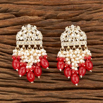 Indo Western Beads Earring With Gold Plating