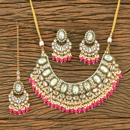 Indo Western Kundan Necklace With Gold Plating