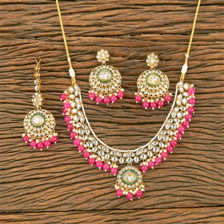 Indo Western Kundan Necklace With Gold Plating