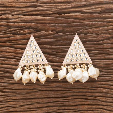 Indo Western Pearl Earring With Gold Plating