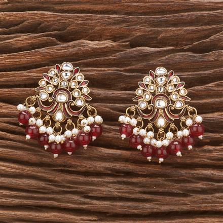 Indo Western Peacock Earring With Mehndi Plating