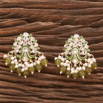 Indo Western Meenakari Earring With Gold Plating