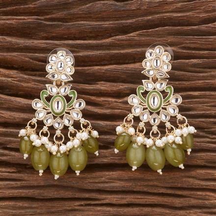 Indo Western Meenakari Earring With Gold Plating