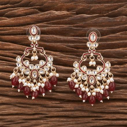 Indo Western Meenakari Earring With Gold Plating