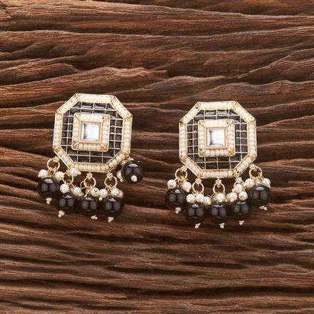 Indo Western Beads Earring With Gold Plating