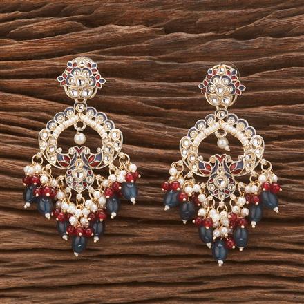 Indo Western Beads Earring With Gold Plating