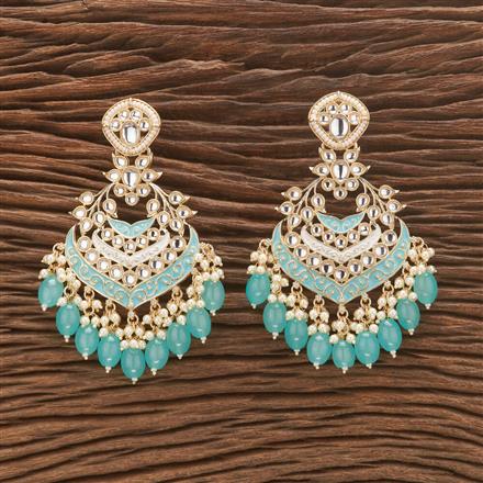 Indo Western Meenakari Earring With Gold Plating