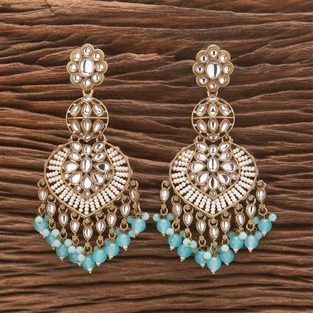 Indo Western Classic Earring With Mehndi Plating