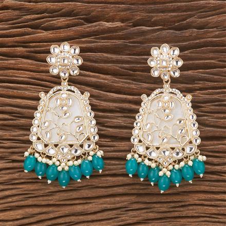 Indo Western Beads Earring With Gold Plating