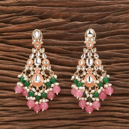 Indo Western Beads Earring With Gold Plating