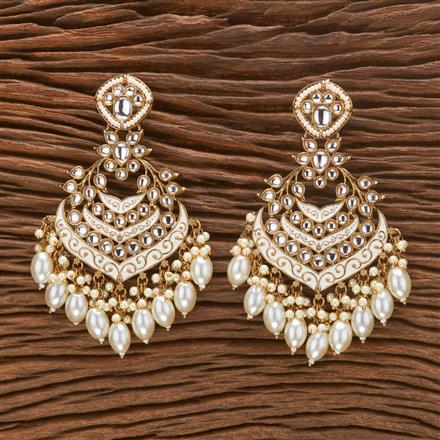 Indo Western Meenakari Earring With Mehndi Plating