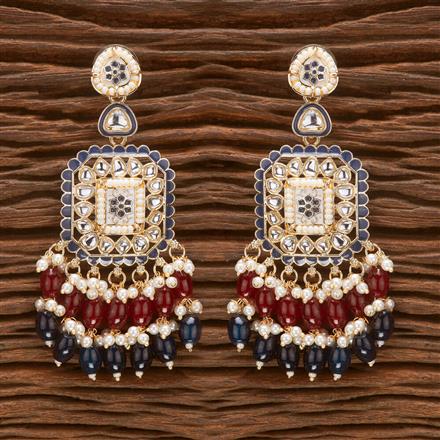 Indo Western Meenakari Earring With Gold Plating