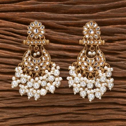 Indo Western Classic Earring With Mehndi Plating