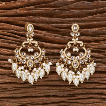 Indo Western Beads Earring With Mehndi Plating