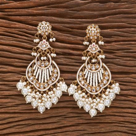 Indo Western Meenakari Earring With Mehndi Plating
