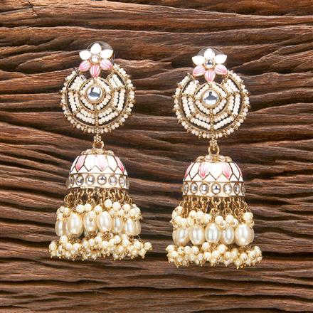 Indo Western Jhumki With Mehndi Plating
