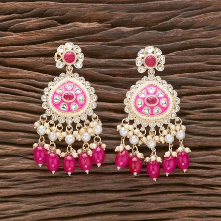 Indo Western Meenakari Earring With Gold Plating
