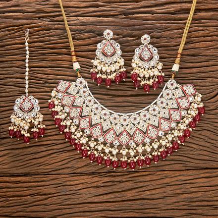 Indo Western Meenakari Necklace With Gold Plating