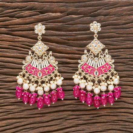 Indo Western Meenakari Earring With Gold Plating