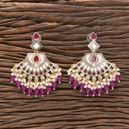 Indo Western Beads Earring With Gold Plating