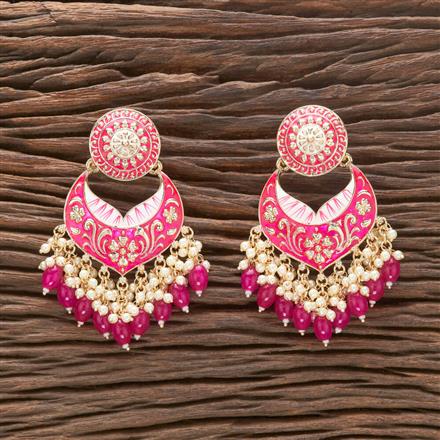 Indo Western Beads Earring With Gold Plating
