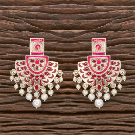 Indo Western Meenakari Earring With Gold Plating