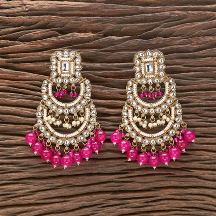 Indo Western Chand Earring With Mehndi Plating
