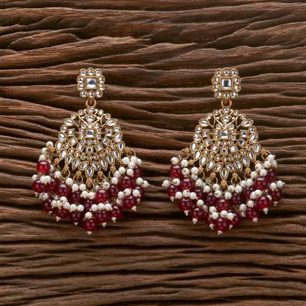 Indo Western Beads Earring With Mehndi Plating