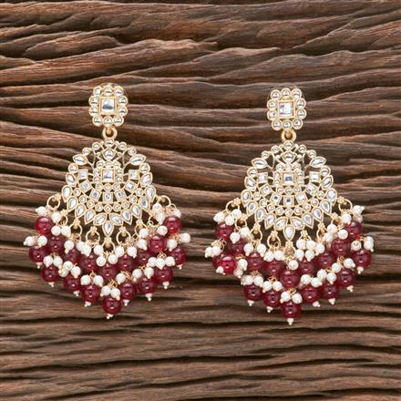 Indo Western Beads Earring With Gold Plating