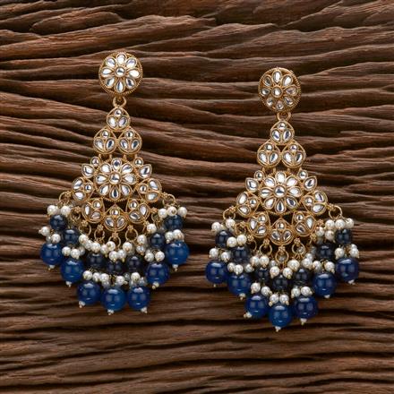 Indo Western Classic Earring With Mehndi Plating