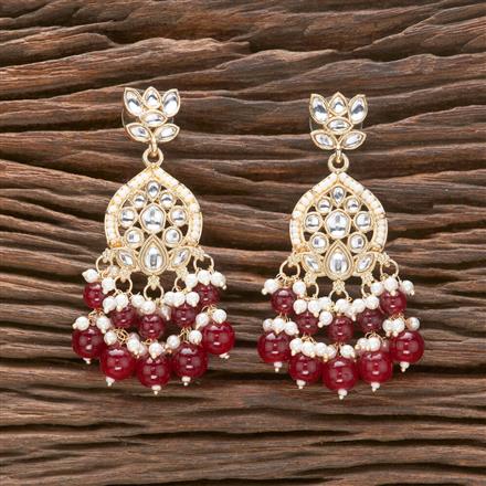 Indo Western Beads Earring With Gold Plating