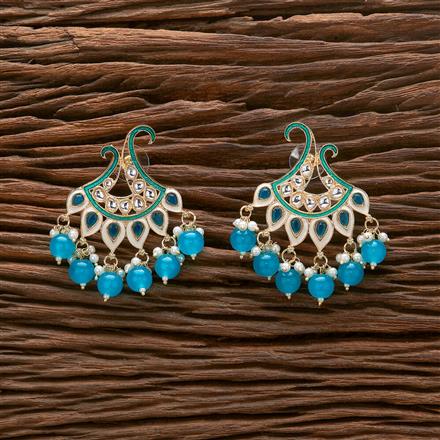 Indo Western Beads Earring With Gold Plating