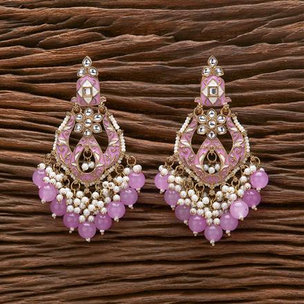 Indo Western Meenakari Earring With Mehndi Plating