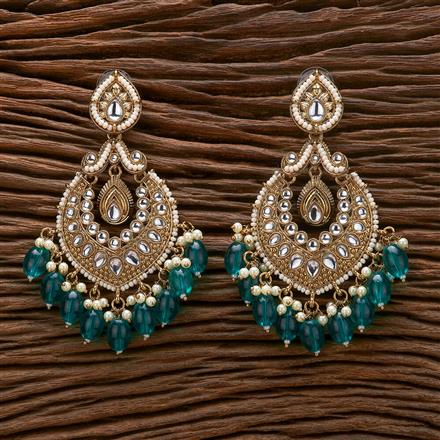 Indo Western Classic Earring With Mehndi Plating