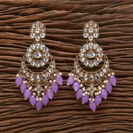Indo Western Chand Earring With Mehndi Plating