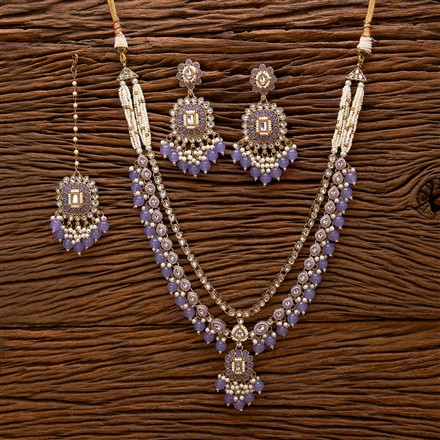 Indo Western Meenakari Necklace With Mehndi Plating
