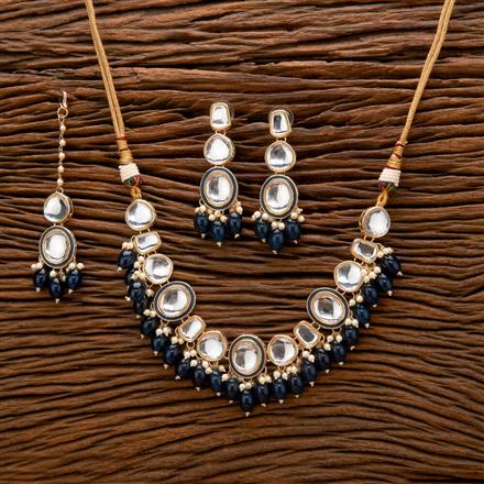 Indo Western Beads Necklace With Gold Plating